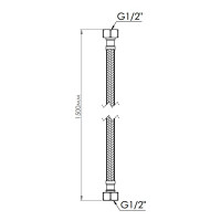 Шланг для води Thermo Alliance Standart 150 см NYLON 1/2"x1/2" ВВ TAS387W150