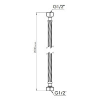 Шланг для води Thermo Alliance Standart 200 см NYLON 1/2"x1/2" ВВ TAS387W200 Шланг для води Thermo Alliance Standart 200 см NYLON 1/2"x1/2" ВВ TAS387W200