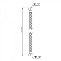 Шланг для води Thermo Alliance Standart 200 см NYLON 1/2"x1/2" ВВ TAS387W200 Шланг для води Thermo Alliance Standart 200 см NYLON 1/2"x1/2" ВВ TAS387W200