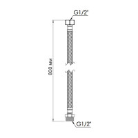 Шланг для води Thermo Alliance Standart 80 см NYLON 1/2"x1/2" ВЗ TAS388W80