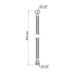 Шланг для води Thermo Alliance Standart 80 см NYLON 1/2"x1/2" ВЗ TAS388W80