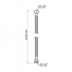 Шланг для води Thermo Alliance Standart 200 см NYLON 1/2"x1/2" ВЗ TAS388W200
