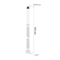Шланг для підключення змішувача Thermo Alliance Standart (пара) 60 см NYLON M10x1/2"В довга ігла TAS386W60L