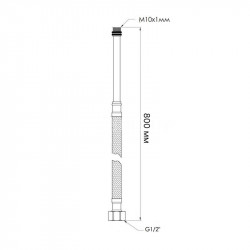 Шланг для підключення змішувача Thermo Alliance Standart (пара) 80 см NYLON M10x1/2"В довга ігла TAS386W80L Шланг для підключення змішувача Thermo Alliance Standart (пара) 80 см NYLON M10x1/2"В довга ігла TAS386W80L
