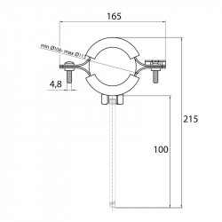 Хомут Thermo Alliance Standart 4" з чорною гумою (D108-113 мм) SD100100B