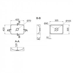 Раковина-чаша Qtap Kolibri 425х425х140 White QT1011K396WN