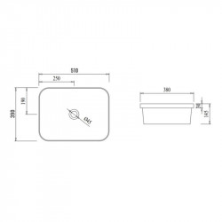 Раковина Qtap Scorpio 510х390х145 White QT1411K490WN Раковина Qtap Scorpio 510х390х145 White QT1411K490WN