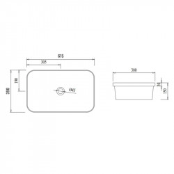 Раковина Qtap Scorpio 615х390х150 White QT1411K491WN Раковина Qtap Scorpio 615х390х150 White QT1411K491WN