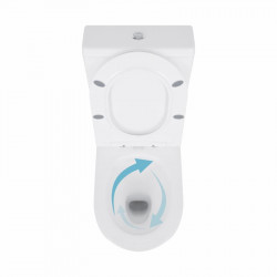 Унітаз підлоговий Qtap Swan Ultra Quiet з сидінням Soft-close 640x360x835 мм QT16222182TW White