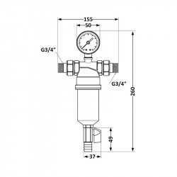 Фільтр самопромивний Thermo Alliance Standart 3/4" тонкого очищення, пластикова колба TAS128W20 Фільтр самопромивний Thermo Alliance Standart 3/4" тонкого очищення, пластикова колба TAS128W20