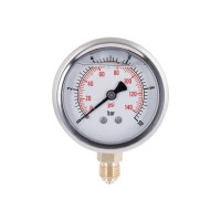 Манометр із гліцерином Thermo Alliancе Forte 10 бар, 1/4"З, нижнє підключення TAF170G10B Манометр із гліцерином Thermo Alliancе Forte 10 бар, 1/4"З, нижнє підключення TAF170G10B