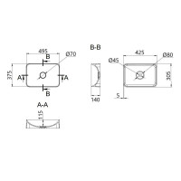 Раковина-чаша Qtap Cardinal 500х380х140 мм White QT04116302W Раковина-чаша Qtap Cardinal 500х380х140 мм White QT04116302W