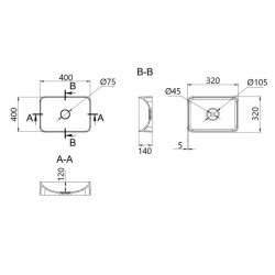 Раковина-чаша Qtap Kolibri 400х400х140 мм White QT10116303W