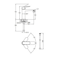 Змішувач для раковини Qtap Evia QTEVI2701CRM47576 Chrome Змішувач для раковини Qtap Evia QTEVI2701CRM47576 Chrome
