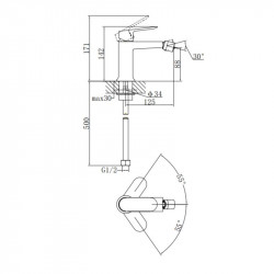 Змішувач для биде Qtap Evia QTEVI255CRM47581 Chrome