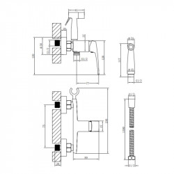 Змішувач для гігієнічного душу Qtap Tern QTTER262CRM47590 Chrome