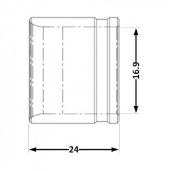 Гільза натяжна Icma №1031 d16x2,2 851031BO08 Гільза натяжна Icma №1031 d16x2,2 851031BO08