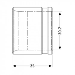 Гільза натяжна Icma №1031 d20х2,8 851031GW08 Гільза натяжна Icma №1031 d20х2,8 851031GW08