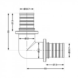 Кут натяжний Icma №1035 d25х3,5 851035GX05