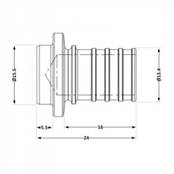 Заглушка натяжна Icma №1042 d16х2,2 851042BO05 Заглушка натяжна Icma №1042 d16х2,2 851042BO05