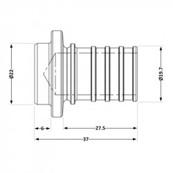 Заглушка натяжна Icma №1042 d25х3,5 851042GX05 Заглушка натяжна Icma №1042 d25х3,5 851042GX05