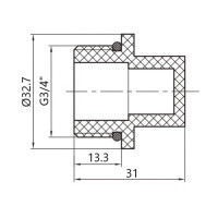 Заглушка PPR Thermo Alliance з різьбою 20х3/4" ЗР Заглушка PPR Thermo Alliance з різьбою 20х3/4" ЗР