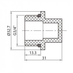 Заглушка PPR Thermo Alliance з різьбою 20х3/4" ЗР Заглушка PPR Thermo Alliance з різьбою 20х3/4" ЗР