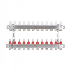 Колектор Icma № К073 з витратомірами (нерж.) 1" х 3/4" на 12 виходів Колектор Icma № К073 з витратомірами (нерж.) 1" х 3/4" на 12 виходів