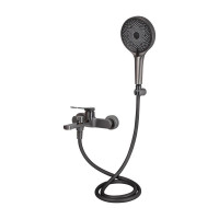 Змішувач для ванни Qtap Slavonice (з душовим гарнітуром) QTSLV259GMB48035 Gunmetal Black PVD Змішувач для ванни Qtap Slavonice (з душовим гарнітуром) QTSLV259GMB48035 Gunmetal Black PVD