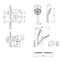Змішувач латунний для ванни Lidz Astra 006 (з душовим гарнітуром) (k35) LDAST006CRM48087 Chrome Змішувач латунний для ванни Lidz Astra 006 (з душовим гарнітуром) (k35) LDAST006CRM48087 Chrome