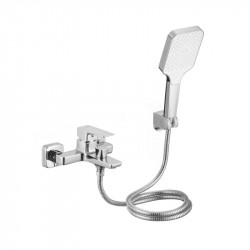 Змішувач латунний для ванни Lidz Orion 006 (з душовим гарнітуром) (k35) LDORI006CRM48093 Chrome