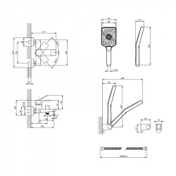Змішувач латунний для ванни Lidz Orion 006 (з душовим гарнітуром) (k35) LDORI006CRM48093 Chrome