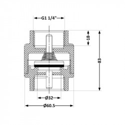 Зворотний клапан Icma з латунним штоком 1 1/4"ВВ №53 Зворотний клапан Icma з латунним штоком 1 1/4"ВВ №53