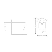 Біде підвісне Qtap Jay 485х360х320 мм White