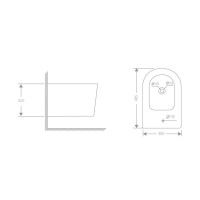 Біде підвісне Qtap Swan 485х360х320 мм, White QT16555379W Біде підвісне Qtap Swan 485х360х320 мм, White QT16555379W