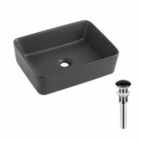 Раковина накладна Qtap Tern 480x370x135 мм, Anthracite, прямокутна, з донним клапаном QT17116069AN Раковина накладна Qtap Tern 480x370x135 мм, Anthracite, прямокутна, з донним клапаном QT17116069AN