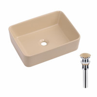 Раковина накладна Qtap Tern 480x370x135 мм, Beige, прямокутна, з донним клапаном QT17116069SB Раковина накладна Qtap Tern 480x370x135 мм, Beige, прямокутна, з донним клапаном QT17116069SB