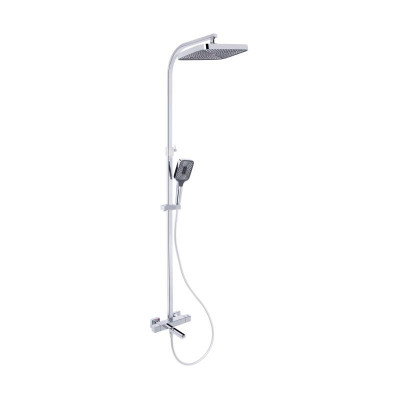 Душова система універсальна Qtap Sloup термостатична на три споживача (з виливом) QTSLO51103OC48217 Chrome