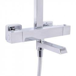Душова система універсальна Qtap Sloup термостатична на три споживача (з виливом) QTSLO51103OC48217 Chrome Душова система універсальна Qtap Sloup термостатична на три споживача (з виливом) QTSLO51103OC48217 Chrome