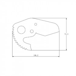 Лезо для ножиць Thermo Alliance PRO-001 d20-40, нержавіюча сталь