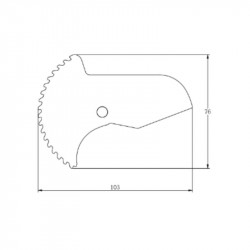 Лезо для ножиць Thermo Alliance STD-002 d20-40, тефлонове покриття