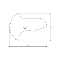 Лезо для ножиць Thermo Alliance STD-002 d20-40, нержавіюча сталь Лезо для ножиць Thermo Alliance STD-002 d20-40, нержавіюча сталь