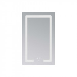 Дзеркало Lidz Kubis (KU2) 500х800 з LED-підсвічуванням Touch, з антизапотіванням, з димером, рег. яскравості LD78LF936508048448