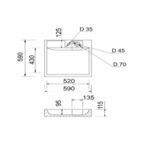 Раковина на пральну машину Qtap Arvin 595x595x115 мм, White QTARV2365WHI48575 Раковина на пральну машину Qtap Arvin 595x595x115 мм, White QTARV2365WHI48575