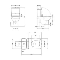 Унітаз-компакт Qtap Crow Eco безобідковий з сідінням Soft-close QTCRO27W48750