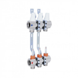 Колектор Icma 1" 3 виходи, з витратомірами №K013 Колектор Icma 1" 3 виходи, з витратомірами №K013