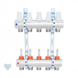 Колектор Icma 1" 5 виходів, з витратомірами №K013 Колектор Icma 1" 5 виходів, з витратомірами №K013