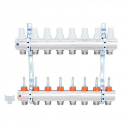 Колектор Icma 1" 8 виходів, з витратомірами №K013 Колектор Icma 1" 8 виходів, з витратомірами №K013
