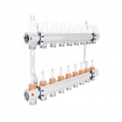 Колектор Icma 1" 9 виходів, з витратомірами №K013 Колектор Icma 1" 9 виходів, з витратомірами №K013