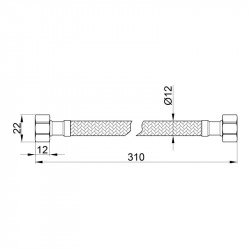 Гнучка підводка для води Thermo Alliance Standart 20 см ГГ SD397W20 Гнучка підводка для води Thermo Alliance Standart 20 см ГГ SD397W20